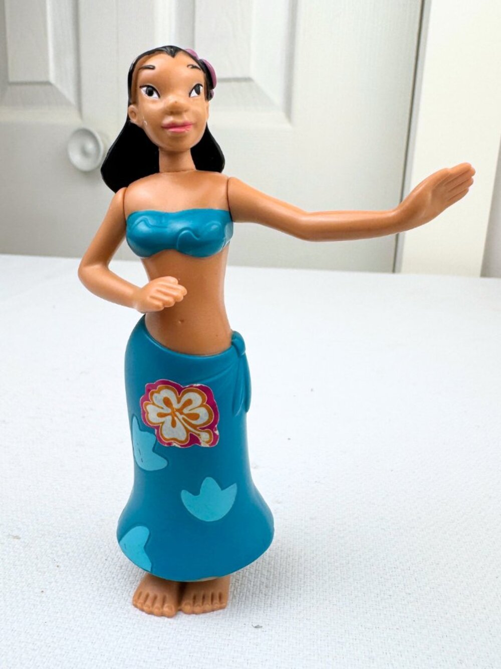 🍓5/$15 2001 Nani Disney Lilo & Stitch Bobble Hula Toy Figure McDonalds 4.75"